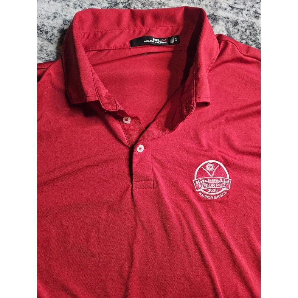 Ralph Lauren RLX Golf Polo Wicking Harbor Shores KitchenAid Senior PGA Size XL